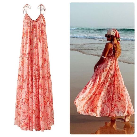 Mango x Chufy Collaboration Voluminous Dress Maxi Cotton New - Picture 1 of 9
